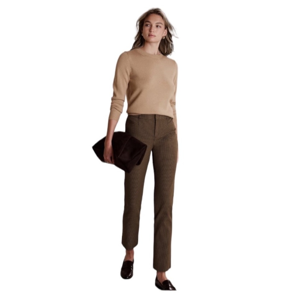 Banana Republic Trousers Martin Fit Herringbone Brown Trousers Size 6P